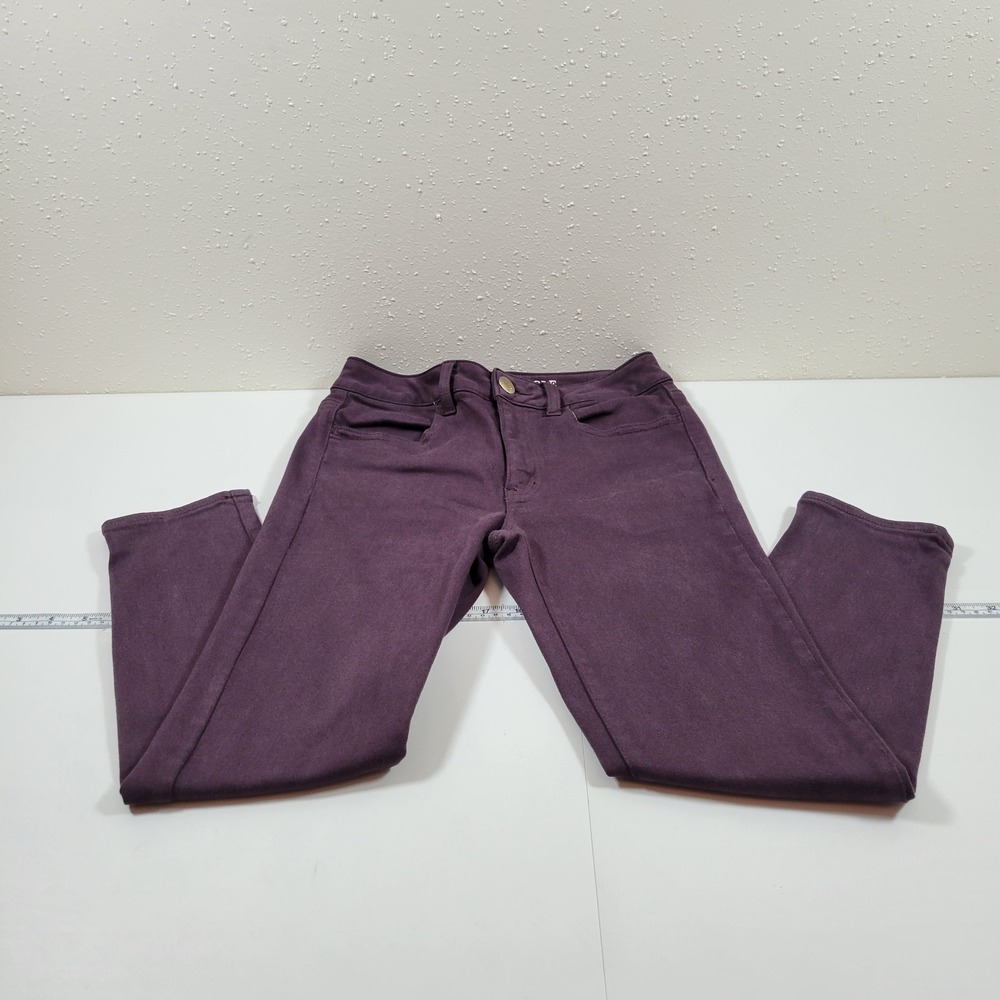 American Eagle Hi-Rise Jegging Crop Women 2 Purple Excellent Super Stretch 0334